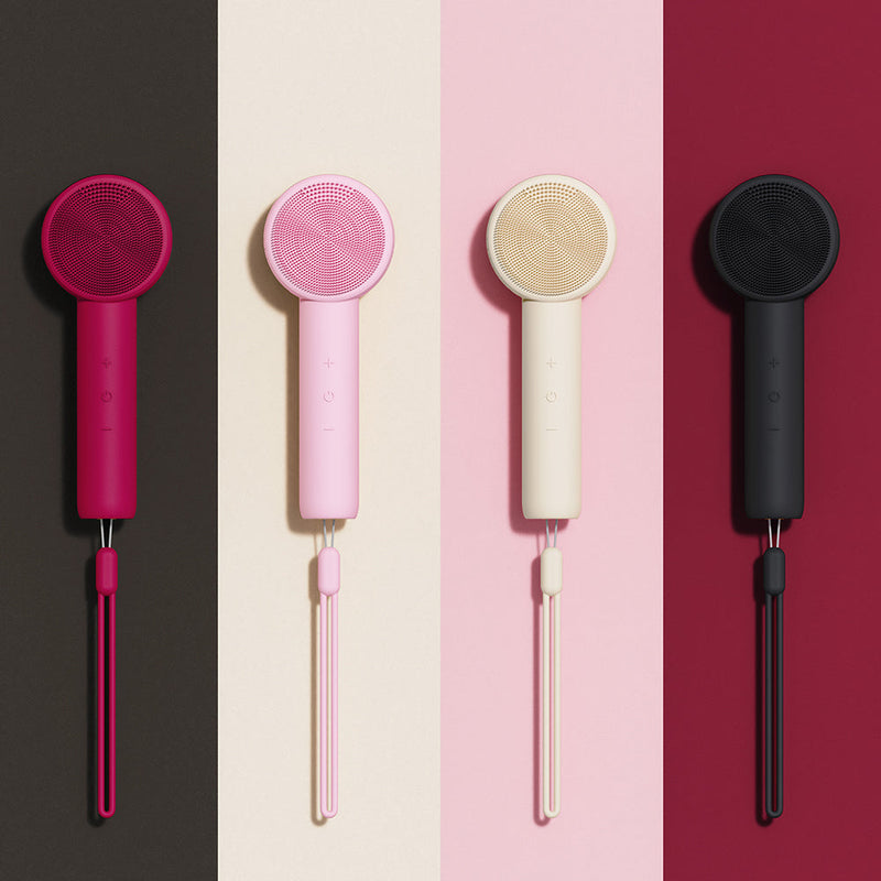 Liorae Cléa Facial Cleanser in 4 colours, matte black, cream, blush pink & hot pink