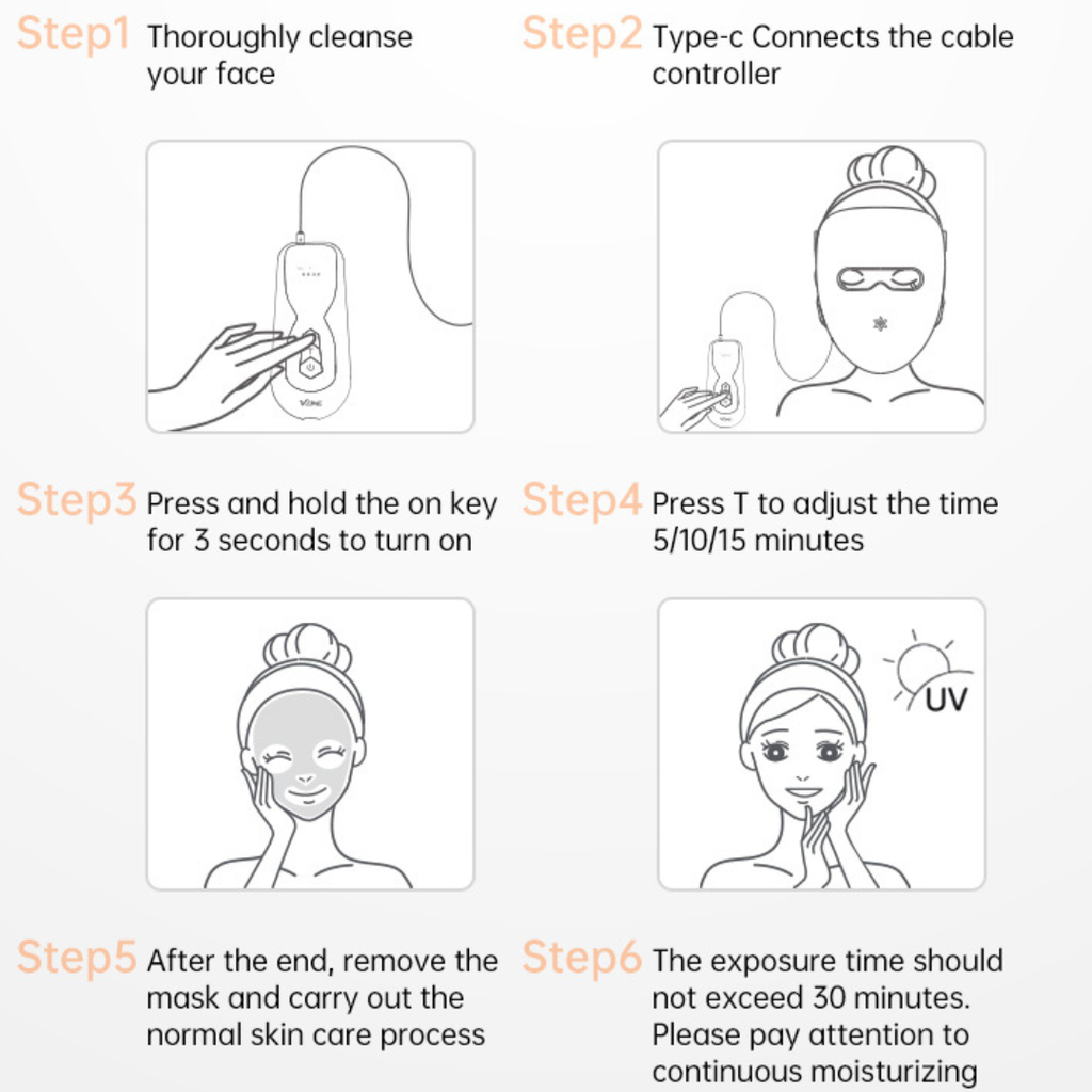 At-home LED skincare treatment with Luma9 Instructions